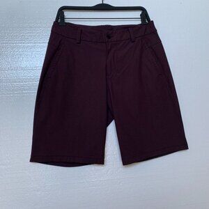 Lululemon athletica Mens Sz 32 Flat Front Chino Casual Shorts Dark Purple